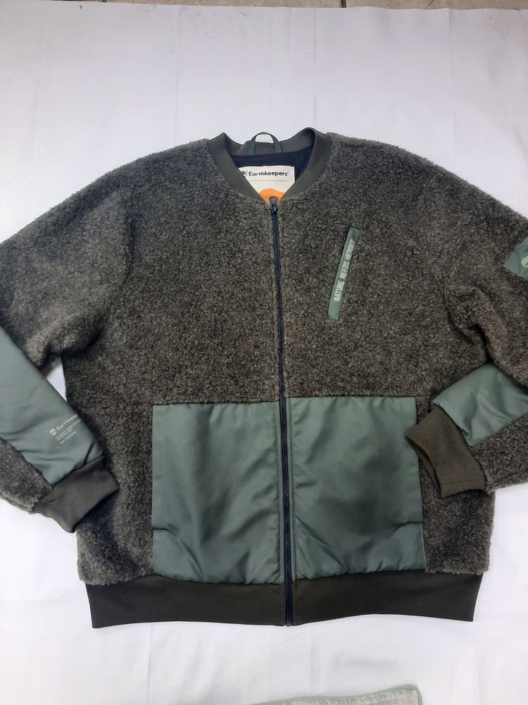 Other Timberland earthseeker Grey Fleece Jacket With Green Accents product image