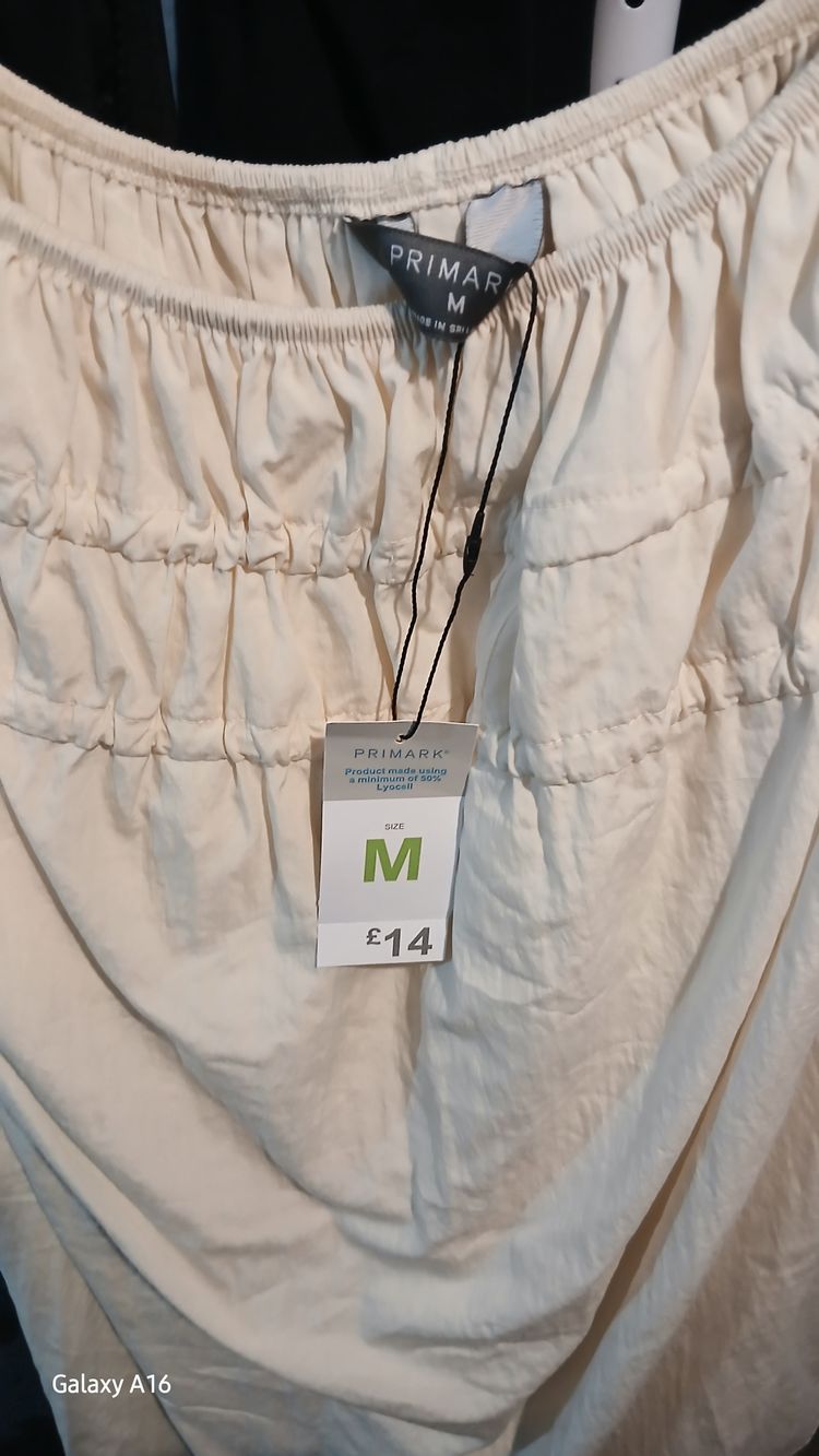 Primark Cream Ruched Skirt 2
