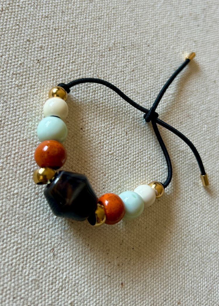 Pulsera Elastic Geometric Brown image 2