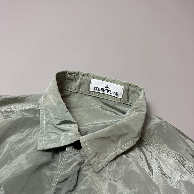 Stone Island Light Green Nylon Metal Shimmer Overshirt - Medium image 2