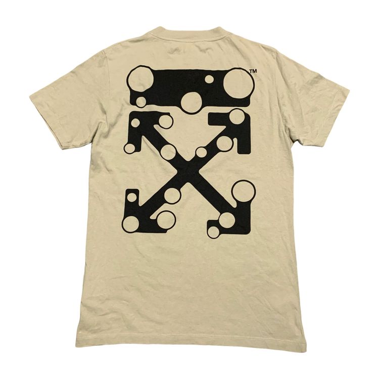 Off White Small Bubble Arrows Beige Tee Virgil Abloh
