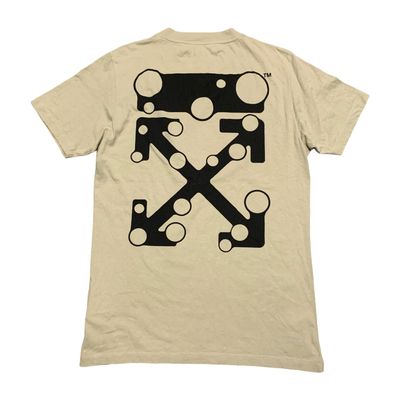 Off White Small Bubble Arrows Beige Tee Virgil Abloh