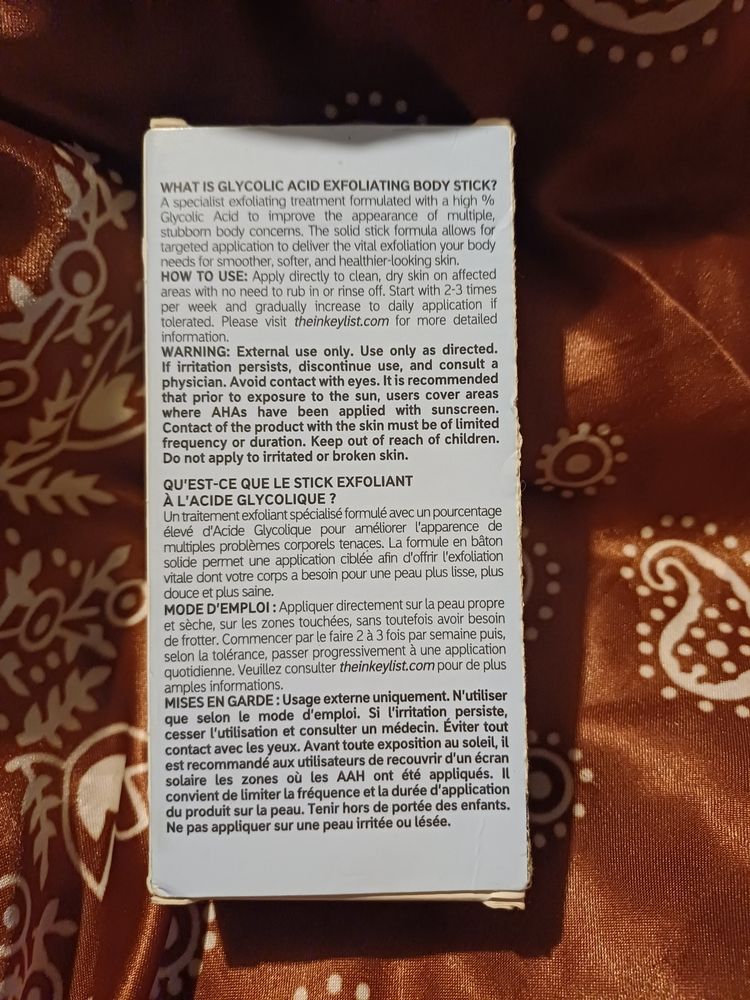 The INKEY list Glycolic Acid Exfoliating Body Stick 45g image 2
