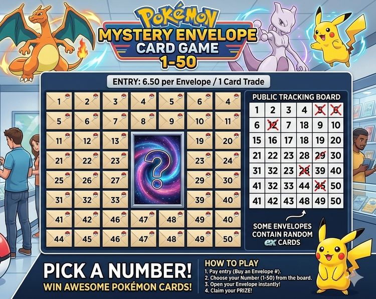 Pokémon Mystery Envelope Card Game