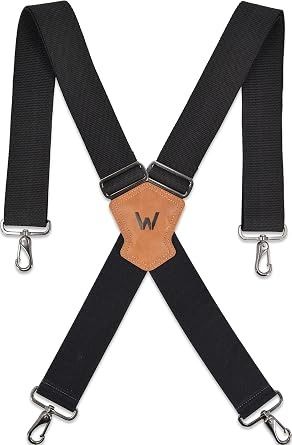 Immagine di Black Suspenders With Leather Pad 1