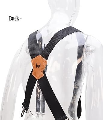 Black Suspenders With Leather Pad obraz 2