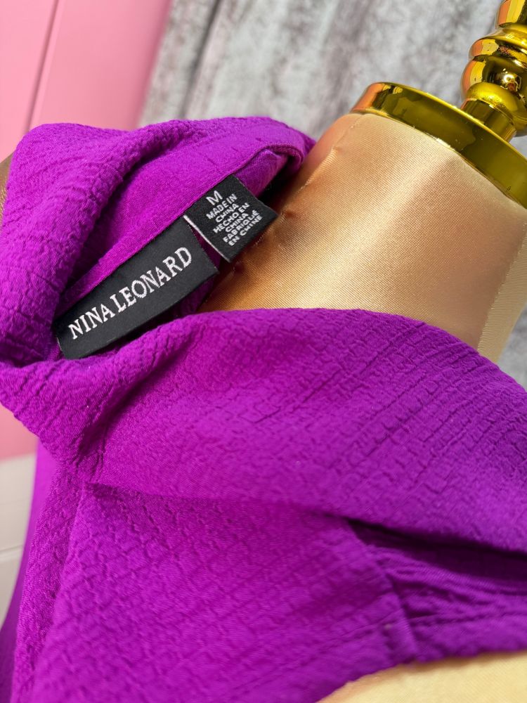 Nina Leonard Purple Sleeveless Maxi Dress obraz 2