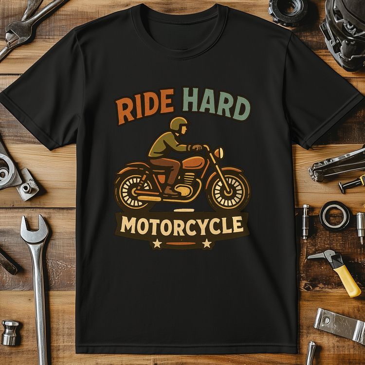 ride hard 35 motorcycle T Shirt image 1
