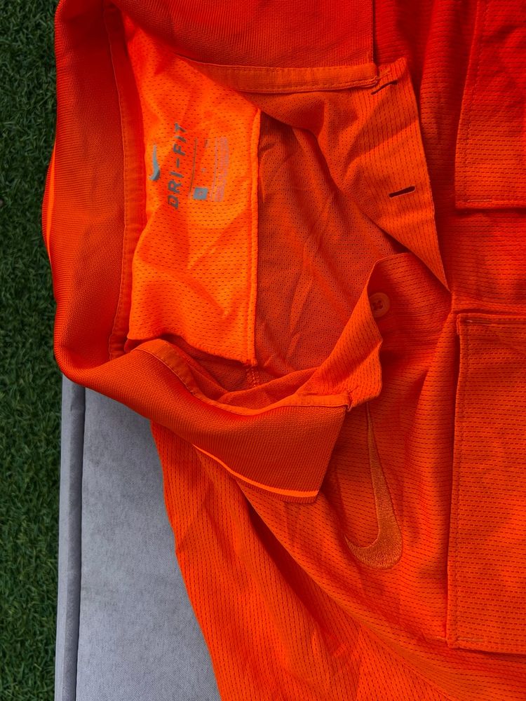 Nike Orange Dri-FIT Polo Shirt Medium obraz 2