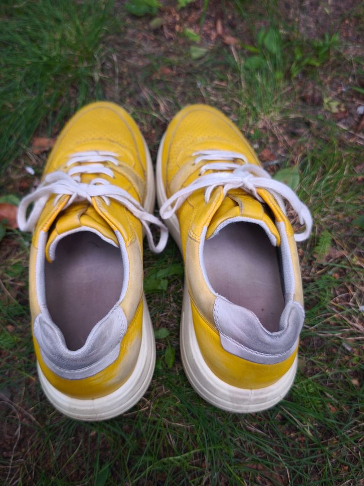 Ecco Yellow Sneakers image 7