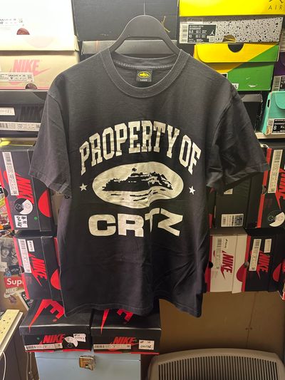Corteiz "Property Of CRTZ" Graphic Tee – Black – Size Large