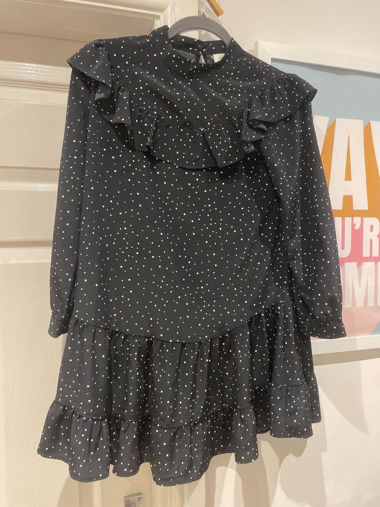 Topshop black polka dot dress product image