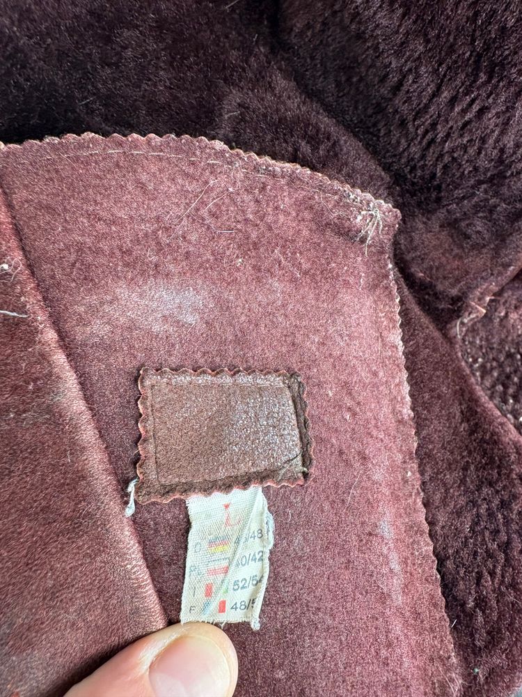 Vintage 70s Sheepskin jacket with fox fur collar image 7