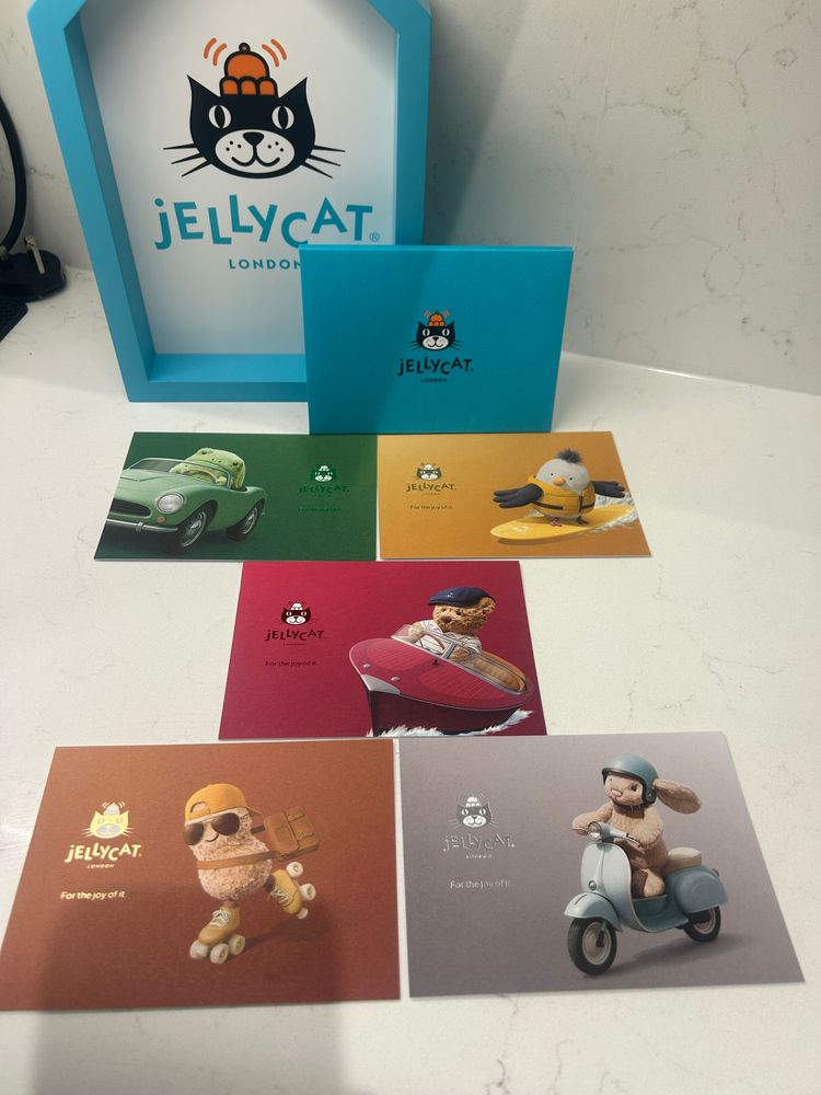 Jellycat Purrks postcards 5 included 