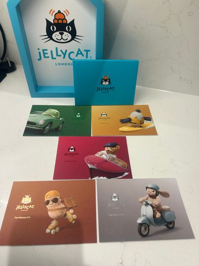 Jellycat Purrks postcards 5 included