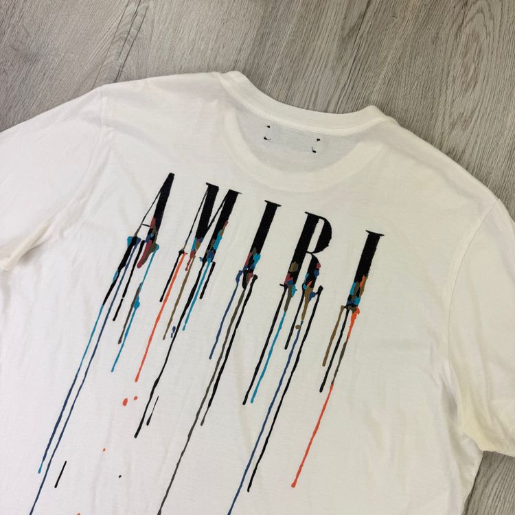 Immagine di Amiri Men’s White Drip Core T-shirt - Large 5