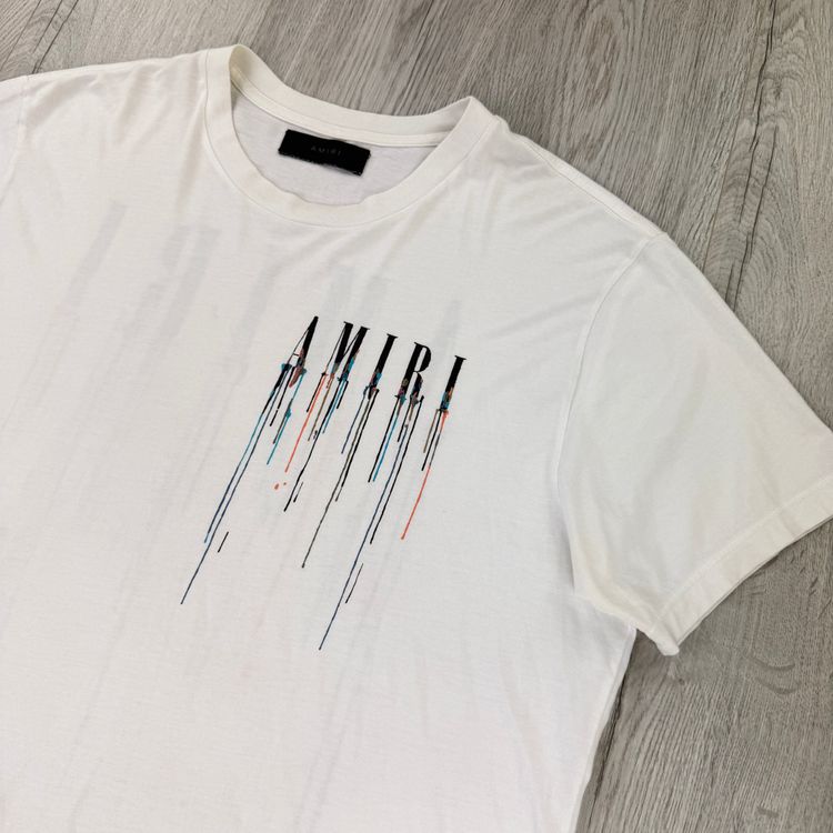 Immagine di Amiri Men’s White Drip Core T-shirt - Large 3