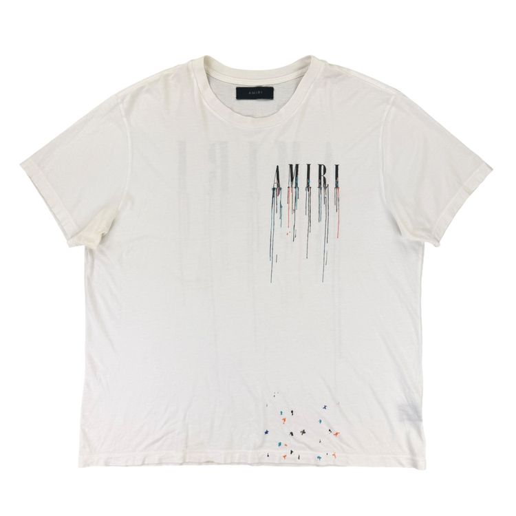 Immagine di Amiri Men’s White Drip Core T-shirt - Large 1
