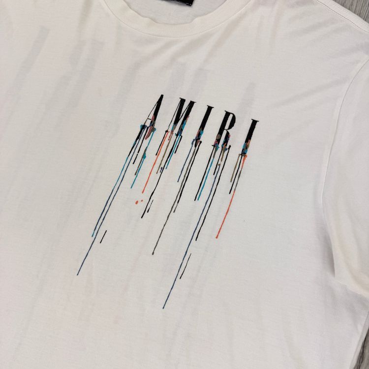 Immagine di Amiri Men’s White Drip Core T-shirt - Large 4