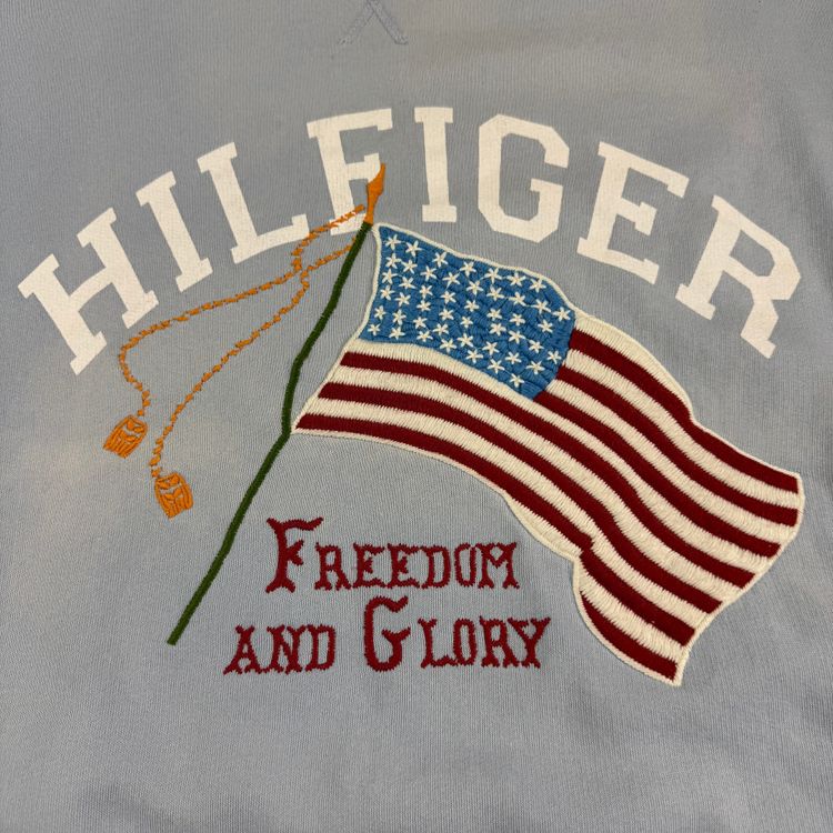 Tommy Hilfiger Freedom and Glory Embroidered Sweatshirt Blue image 7