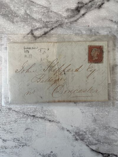 This is a historic envelope (cover) from the first half of the 19th century, often collected for philately purposes.