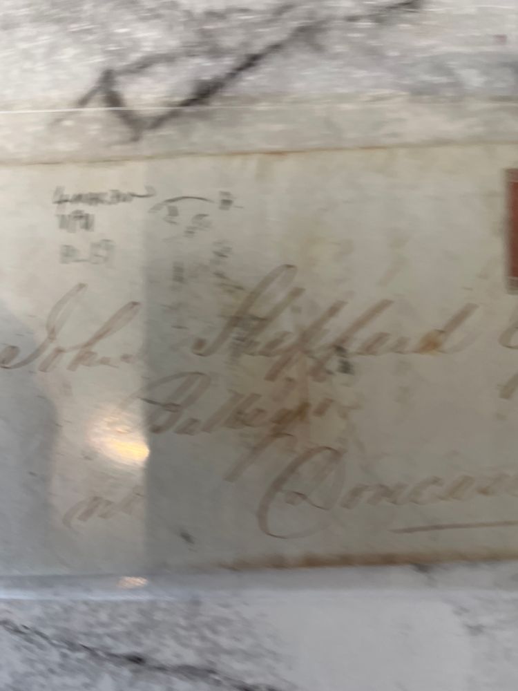 This is a historic envelope (cover) from the first half of the 19th century, often collected for philately purposes. obraz 3