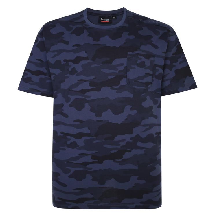 Other Espionage Mens Big Size Short Sleeve Camo Print Tee Shirt in 2XL-8XL product image