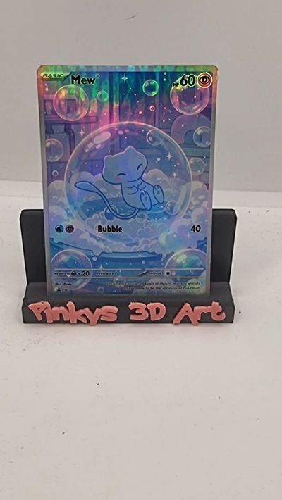 mew bubble bath Pokemon card( Fan Art) holo 1744