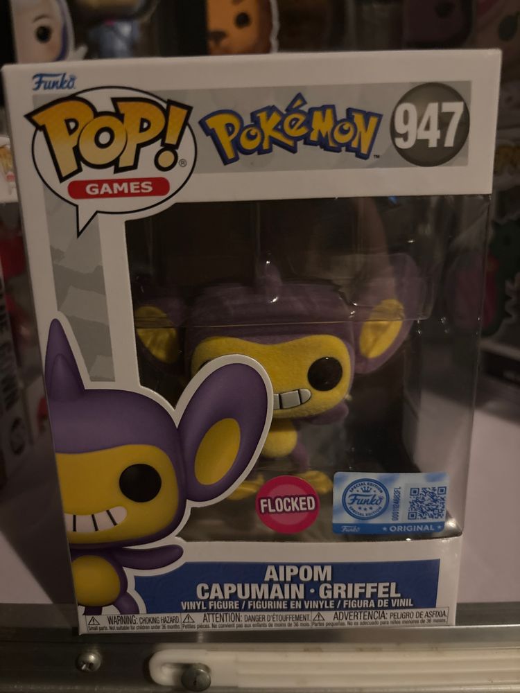 Funko Pop! Games Pokémon Aipom Capumain Griffel Vinyl Figure