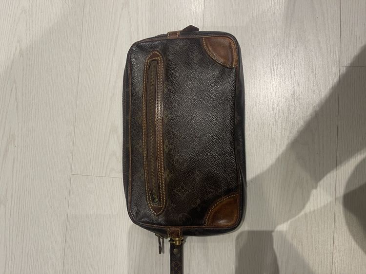 Brown Leather Toiletry Bag