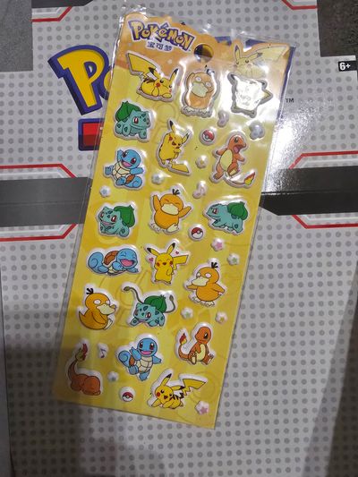 Foam fluffy Pokemon Stickers Sheet