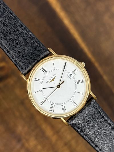 Longines Quartz (Roman Dial, Gold Case)