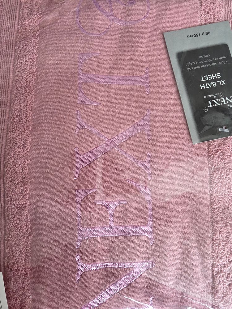 Pack of 3 Rose colour Next Xl Bath Sheet Price Marked £49 imagen 4