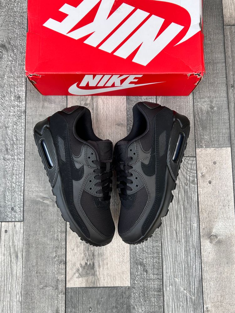 Nike Air Max 90 Trainers - ‘Triple Black’ - Size UK 7  6