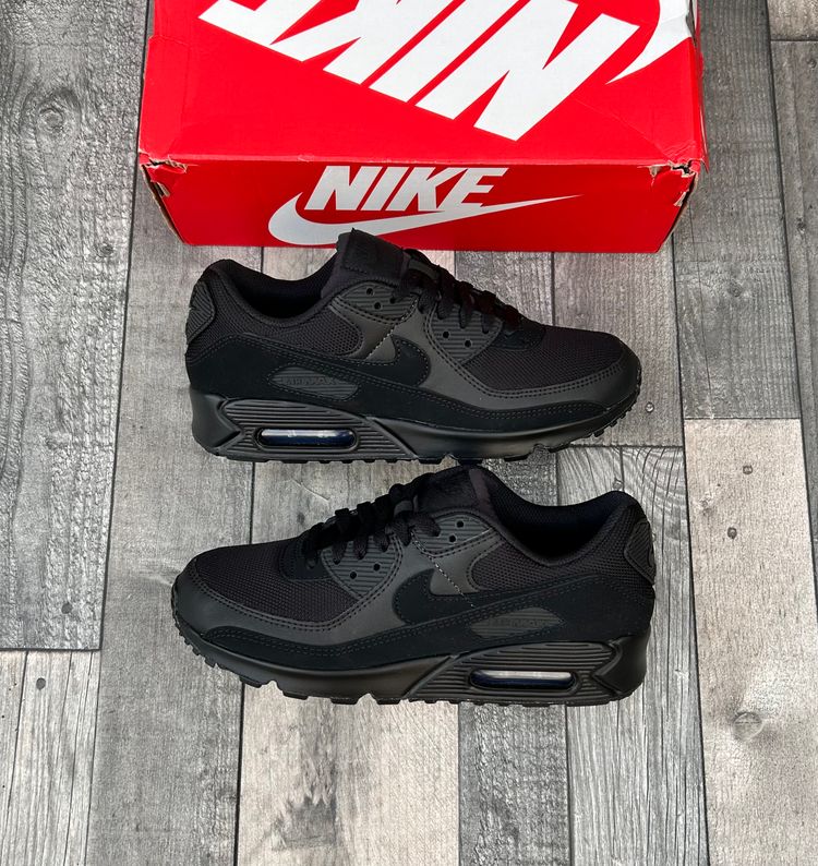 Nike Air Max 90 Trainers - ‘Triple Black’ - Size UK 7 