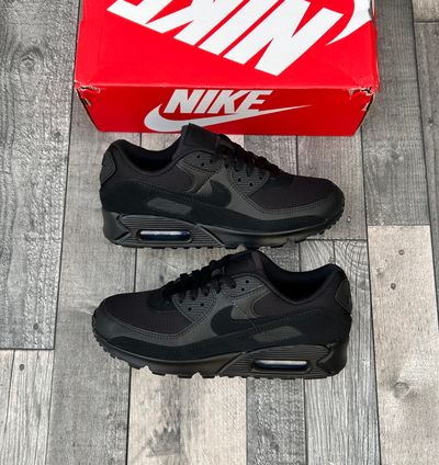 Nike Air Max 90 Trainers - ‘Triple Black’ - Size UK 7