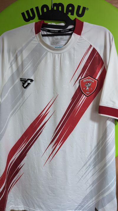 Perugia White And Red Sports Jersey with shorts