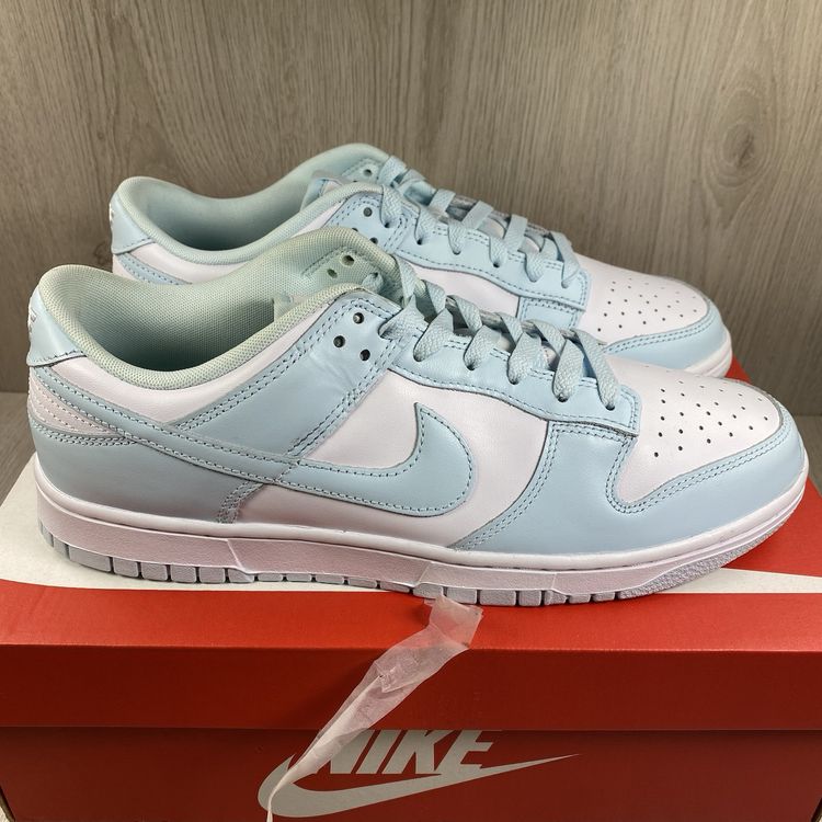 Nike Dunk Low Size UK 10 Glacier Blue White Men's Trainers DV0833-104 image 2