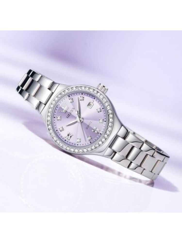 Immagine di Guou Silver Wristwatch With Purple Dial 2