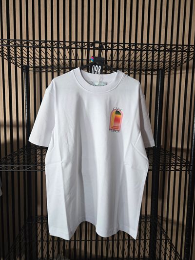 B132 Casablanca Gradient Arch Logo White Tee Brand New