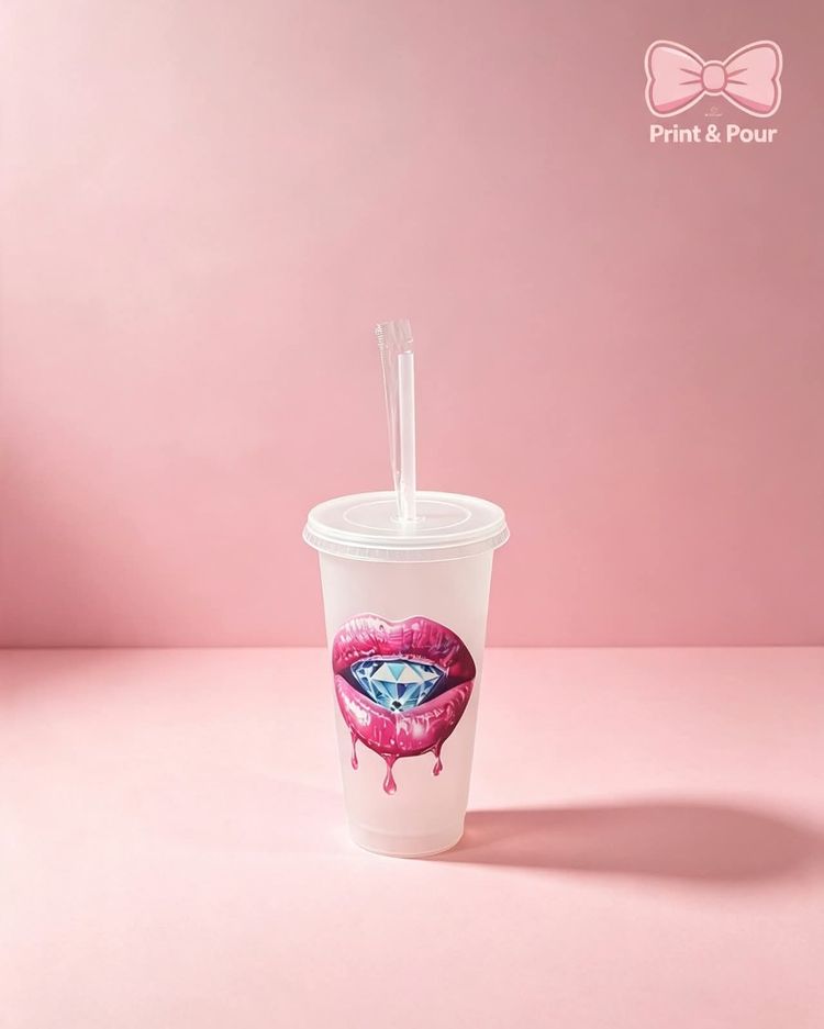 Plastic Tumbler With Straw image 1