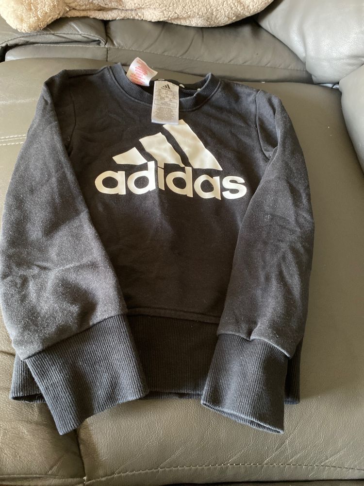 Adidas Black Sweatshirt age 7-8yrs  image 1