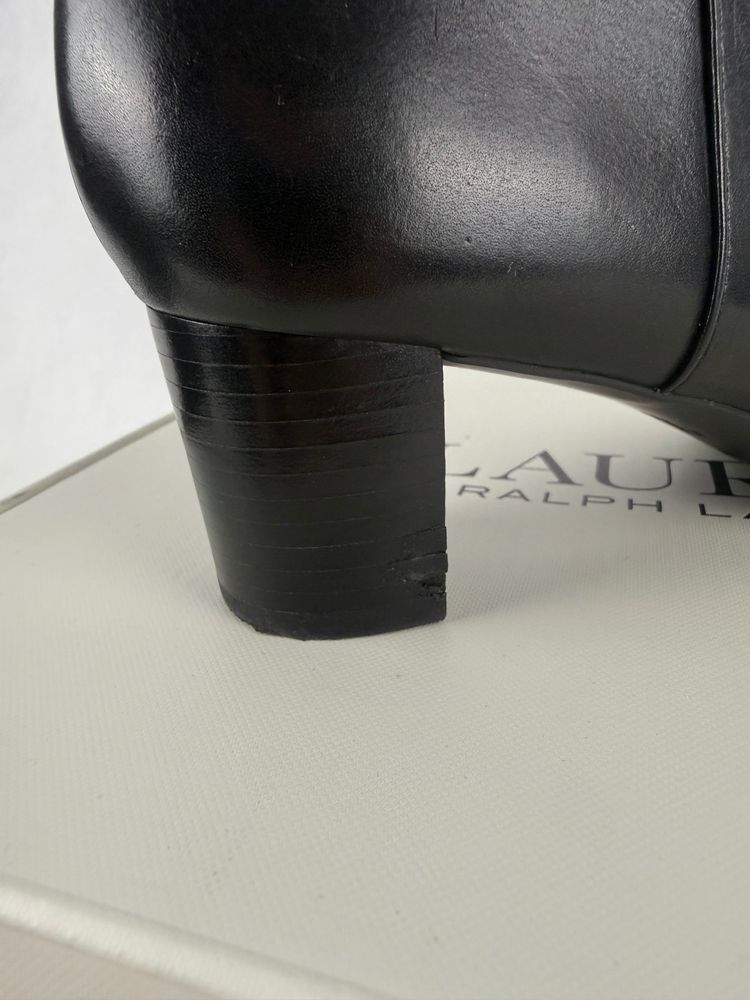 Ralph Lauren Black Leather Ankle Boots 5