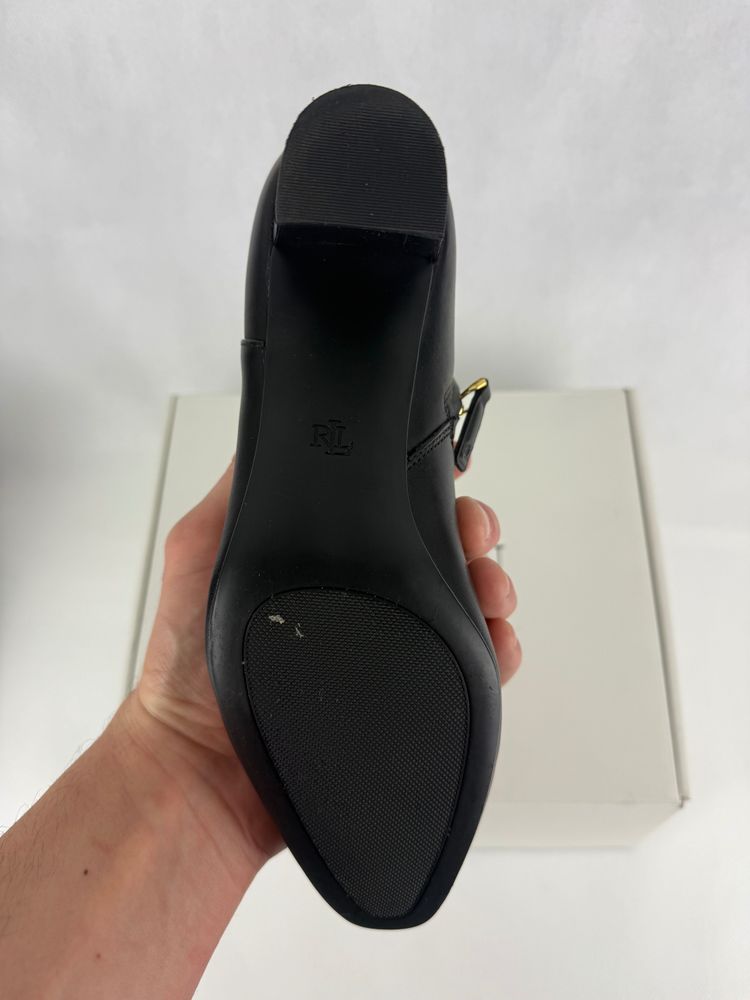 Ralph Lauren Black Leather Ankle Boots 4