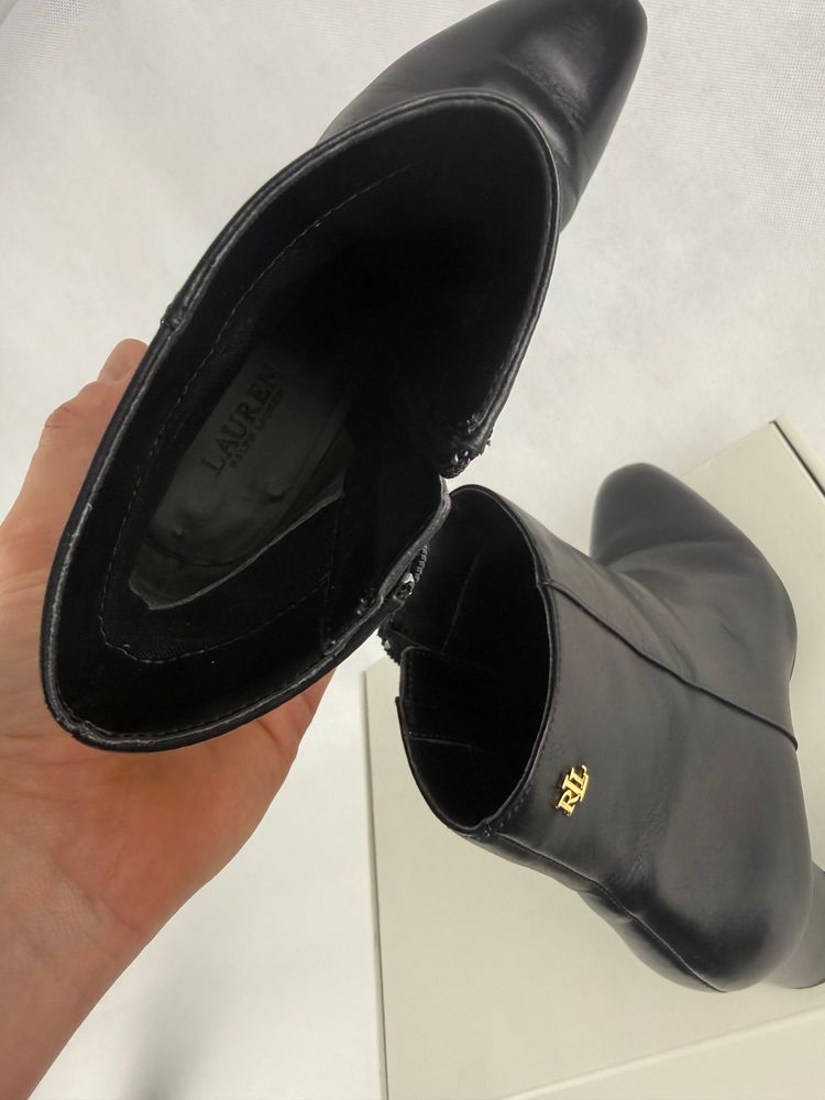 Ralph Lauren Black Leather Ankle Boots 2