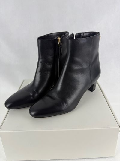 Ralph Lauren Black Leather Ankle Boots