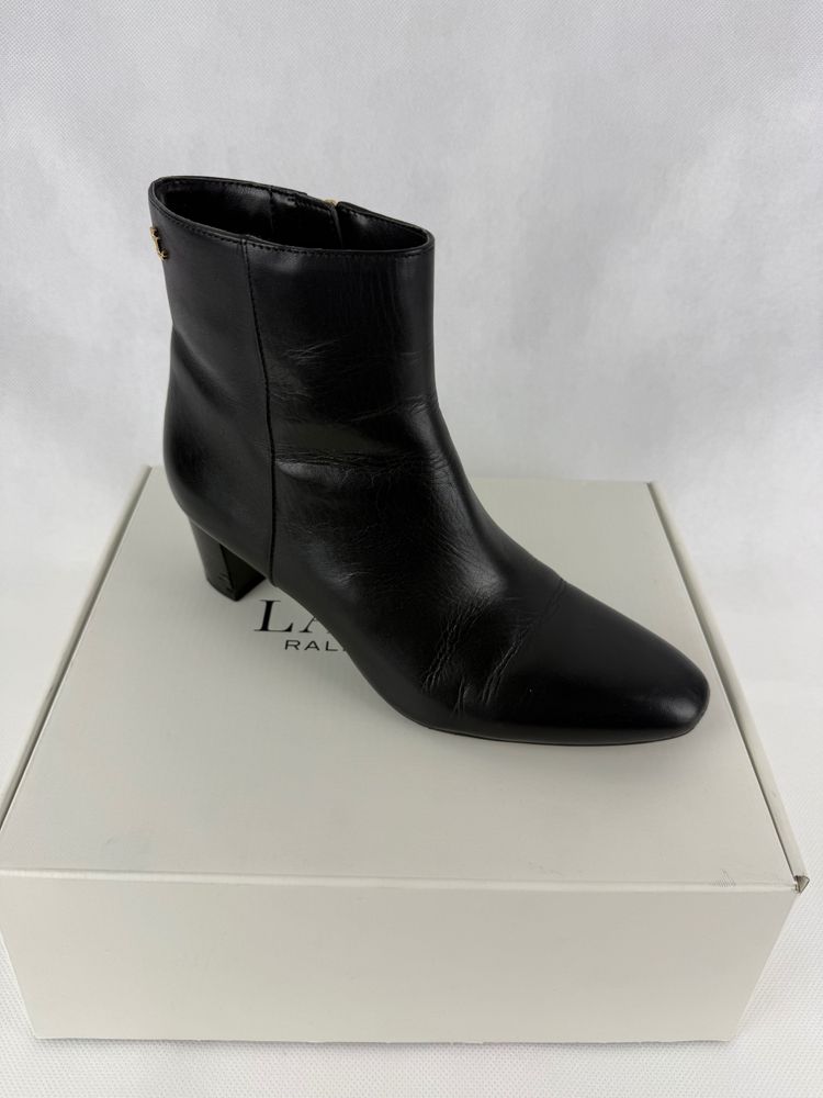 Ralph Lauren Black Leather Ankle Boots 3