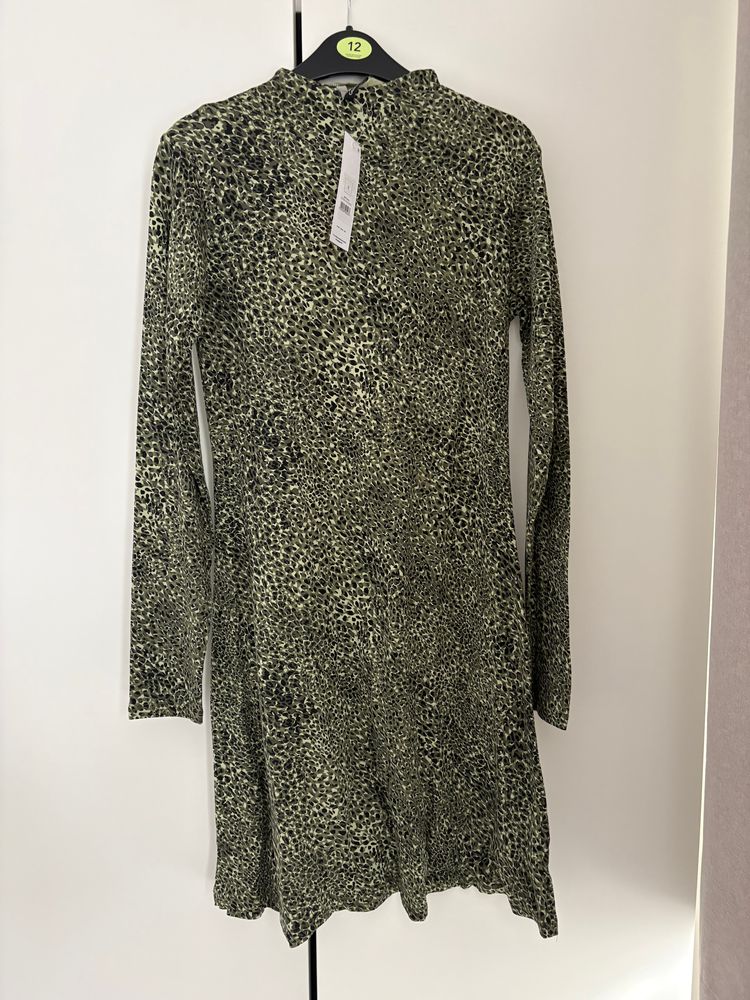 Long Sleeve Leopard Print Dress