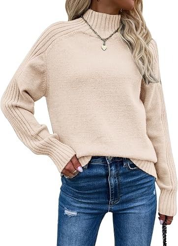 Other Beige Ribbed Mock Neck Sweater product image
