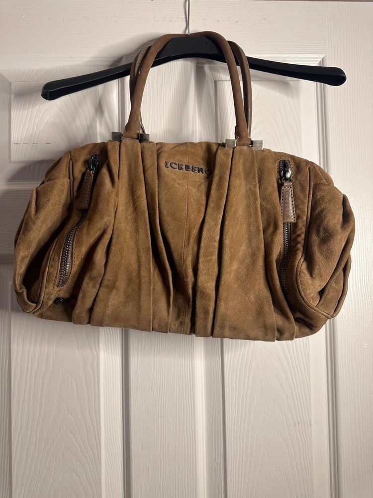 Iceberg Brown Suede Handbag